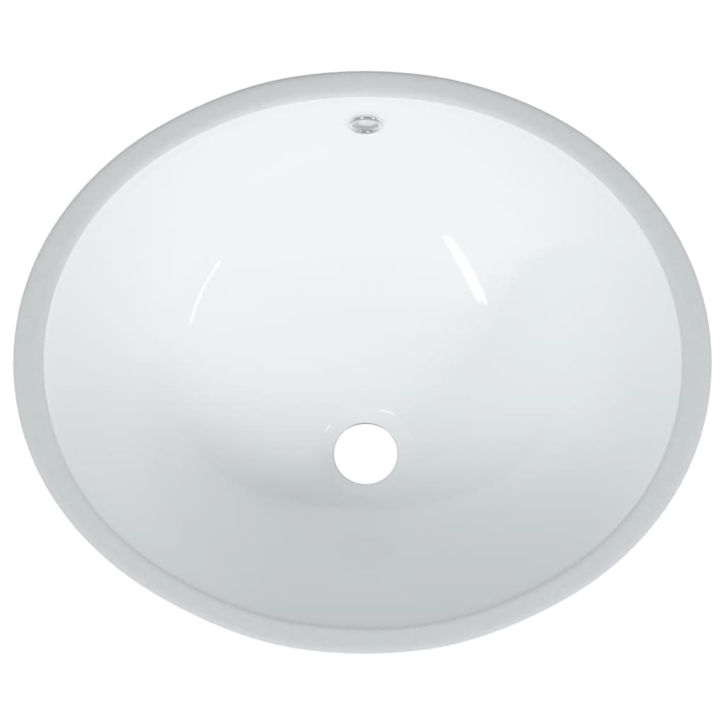 badeværelsesvask 47x39x21 cm oval keramisk hvid