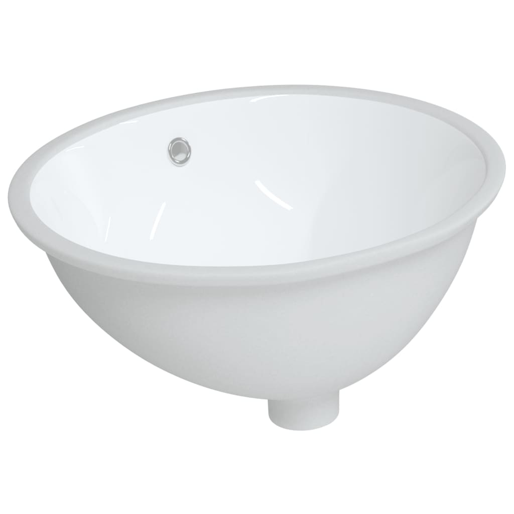 badeværelsesvask 49x40,5x21 cm oval keramisk hvid