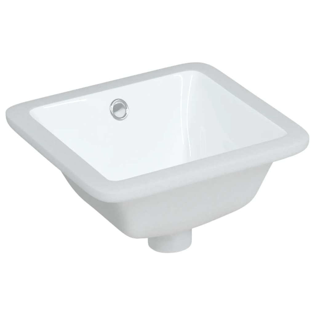 badeværelsesvask 30,5x27x14 cm rektangulær keramisk hvid