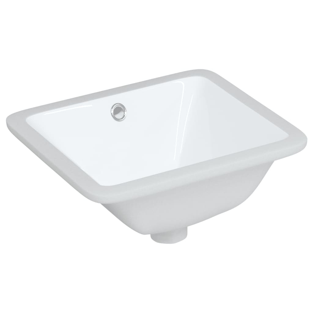 badeværelsesvask 36,5x32x15,5 cm rektangulær keramisk hvid