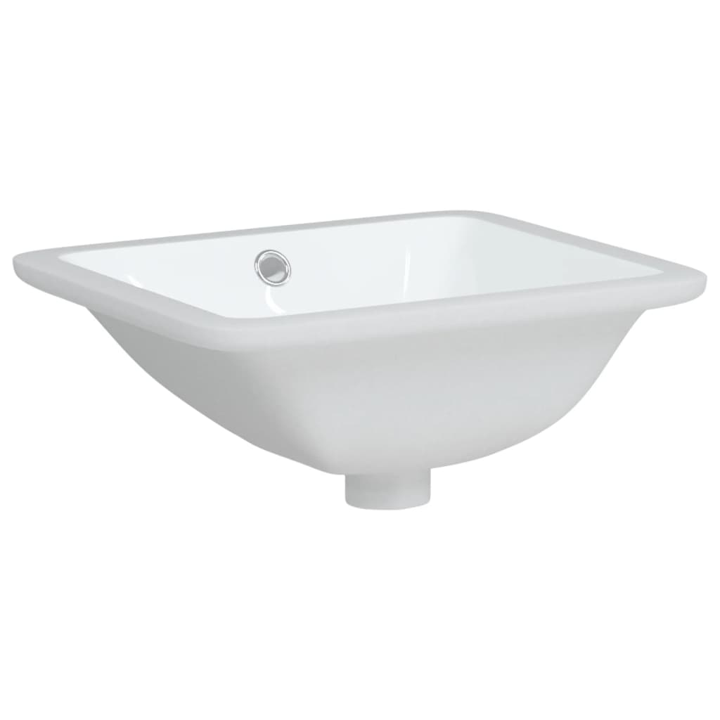 badeværelsesvask 36,5x32x15,5 cm rektangulær keramisk hvid
