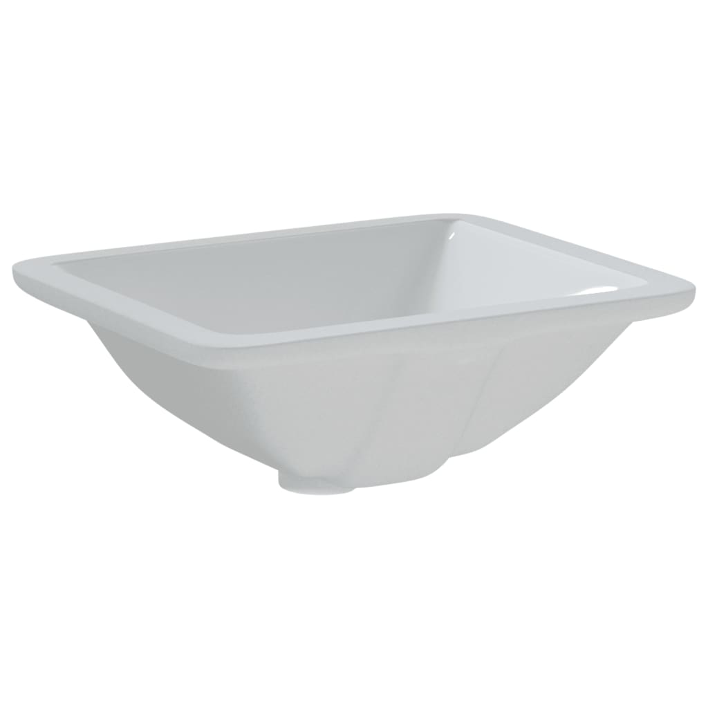badeværelsesvask 36,5x32x15,5 cm rektangulær keramisk hvid