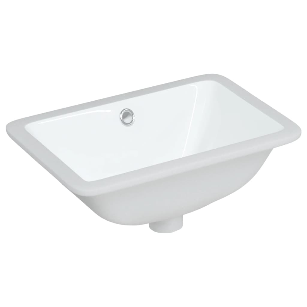badeværelsesvask 41,5x26x18,5 cm rektangulær keramisk hvid