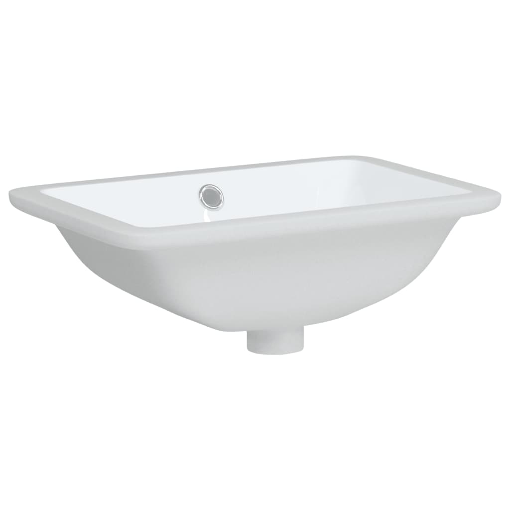badeværelsesvask 41,5x26x18,5 cm rektangulær keramisk hvid