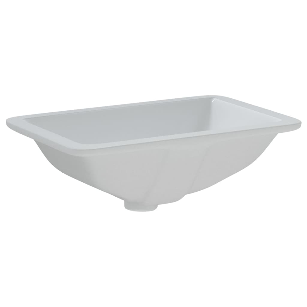 badeværelsesvask 41,5x26x18,5 cm rektangulær keramisk hvid