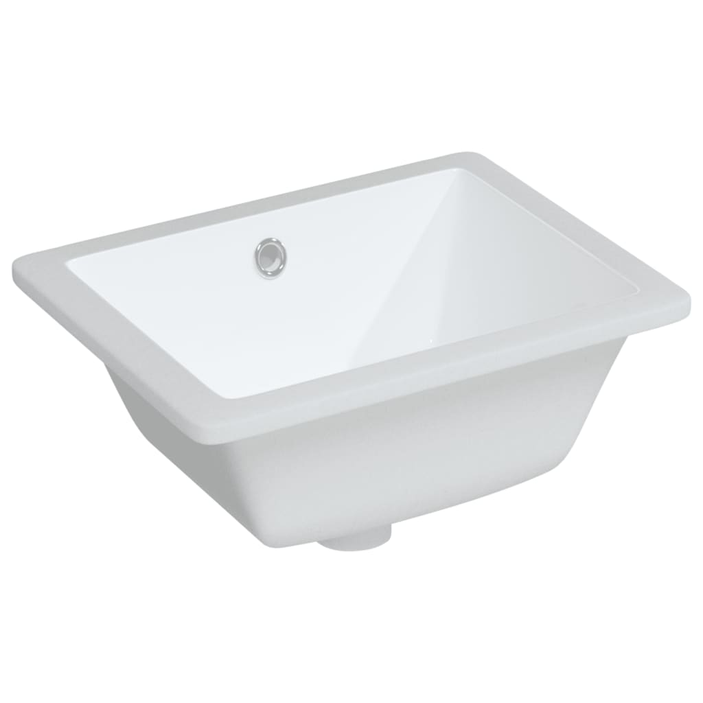 badeværelsesvask 39x30x18,5 cm rektangulær keramisk hvid