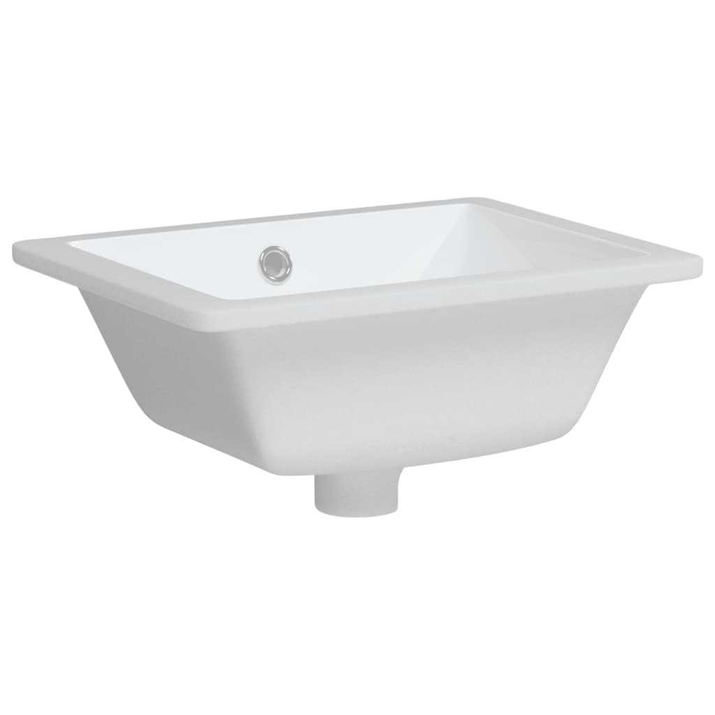 badeværelsesvask 39x30x18,5 cm rektangulær keramisk hvid