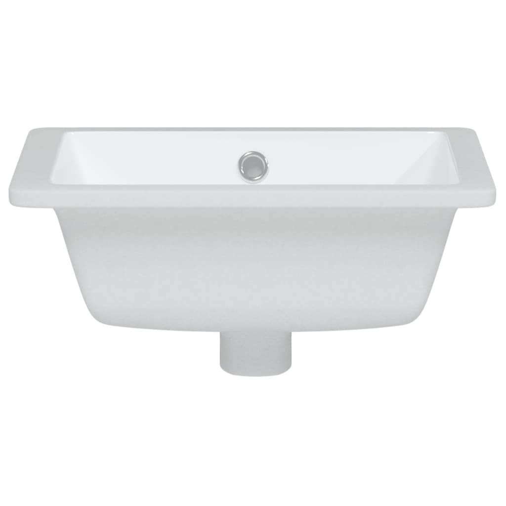 badeværelsesvask 39x30x18,5 cm rektangulær keramisk hvid