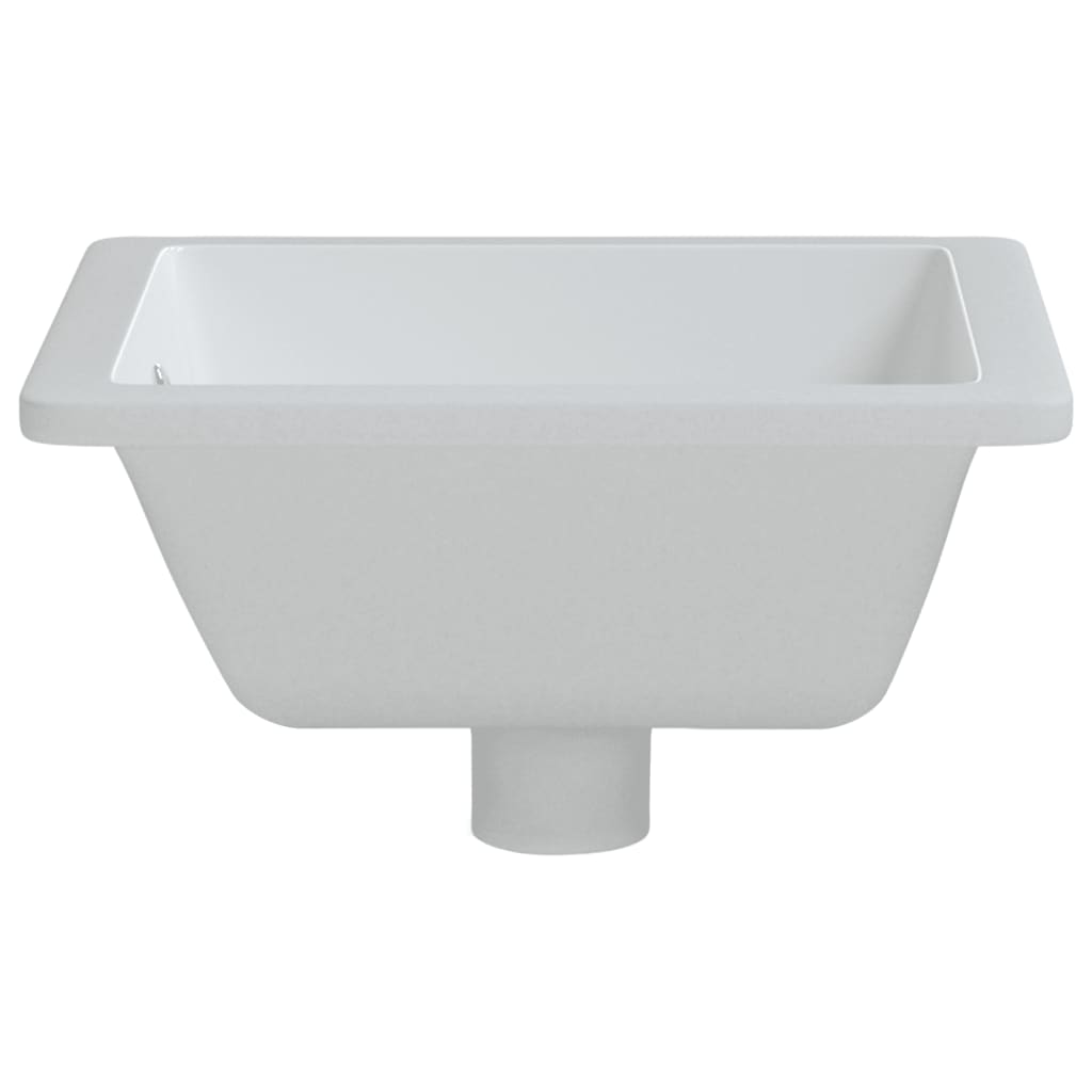 badeværelsesvask 39x30x18,5 cm rektangulær keramisk hvid