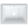 badeværelsesvask 39x30x18,5 cm rektangulær keramisk hvid