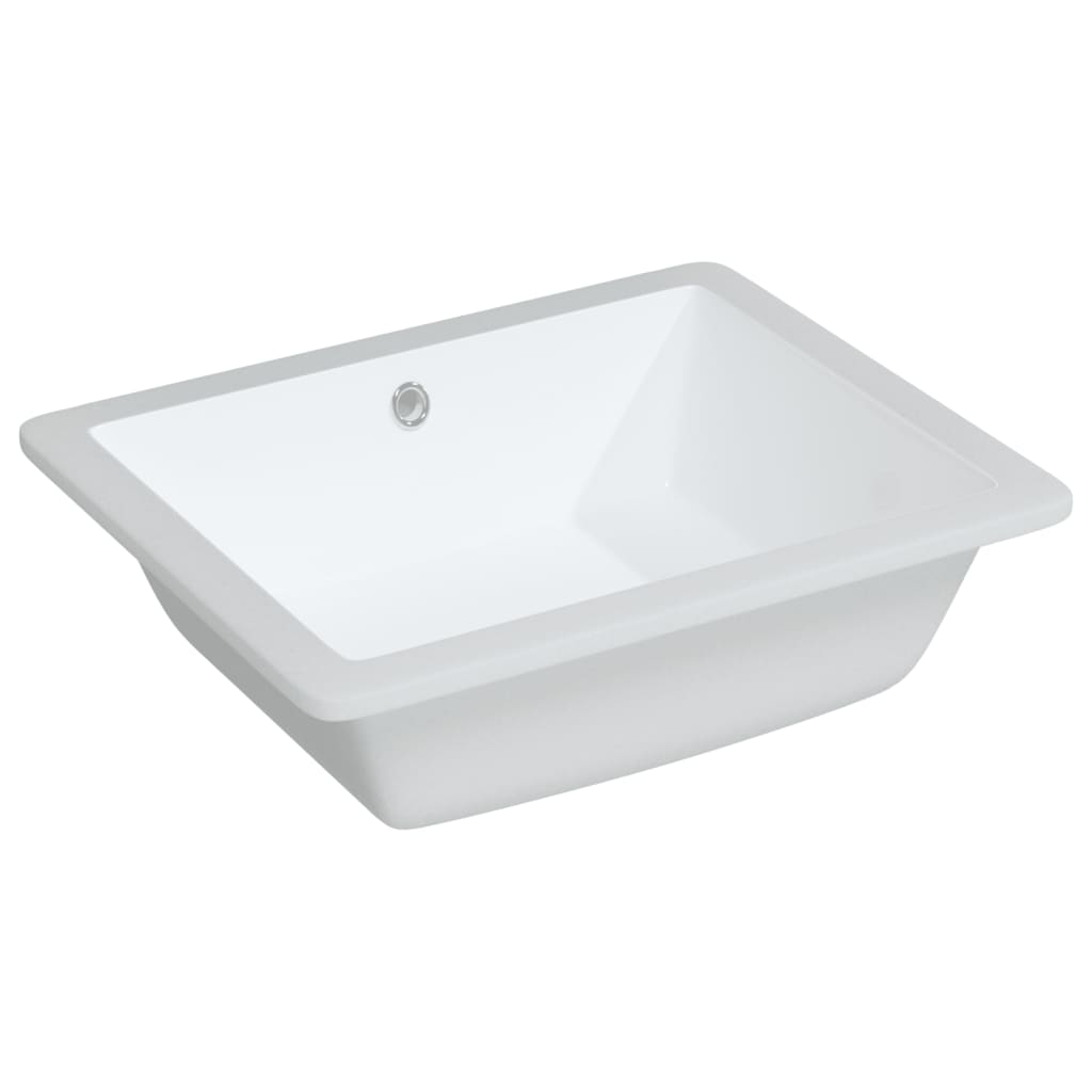 badeværelsesvask 50x40,5x18,5 cm rektangulær keramisk hvid