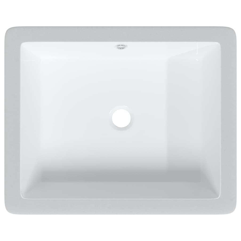 badeværelsesvask 50x40,5x18,5 cm rektangulær keramisk hvid