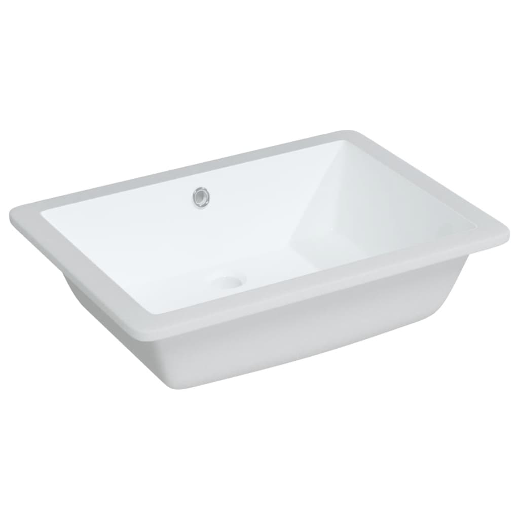 badeværelsesvask 50,5x40x18,5 cm rektangulær keramisk hvid