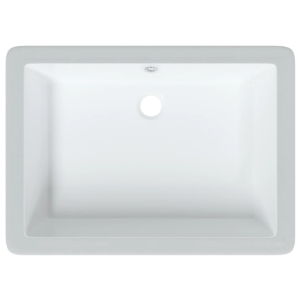 badeværelsesvask 50,5x40x18,5 cm rektangulær keramisk hvid