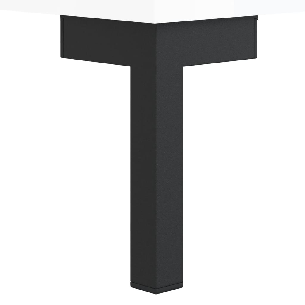 skænk 69,5x34x90 cm konstrueret træ hvid højglans