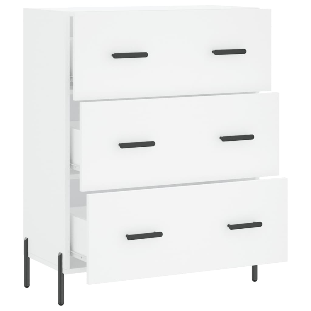 skænk 69,5x34x90 cm konstrueret træ hvid