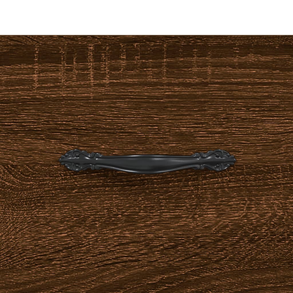 skænk 69,5x34x90 cm konstrueret træ brun egetræsfarve