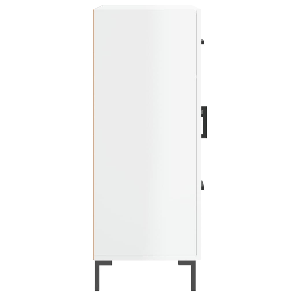 skænk 69,5x34x90 cm konstrueret træ hvid højglans