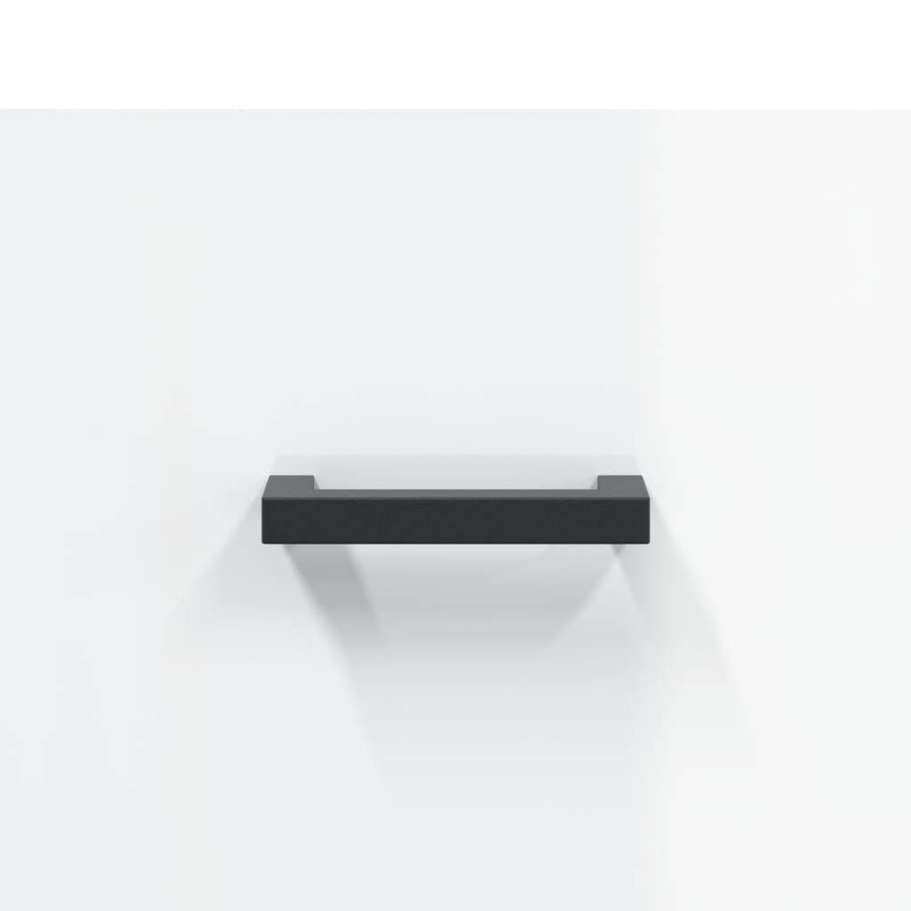 skænk 69,5x34x90 cm konstrueret træ hvid højglans