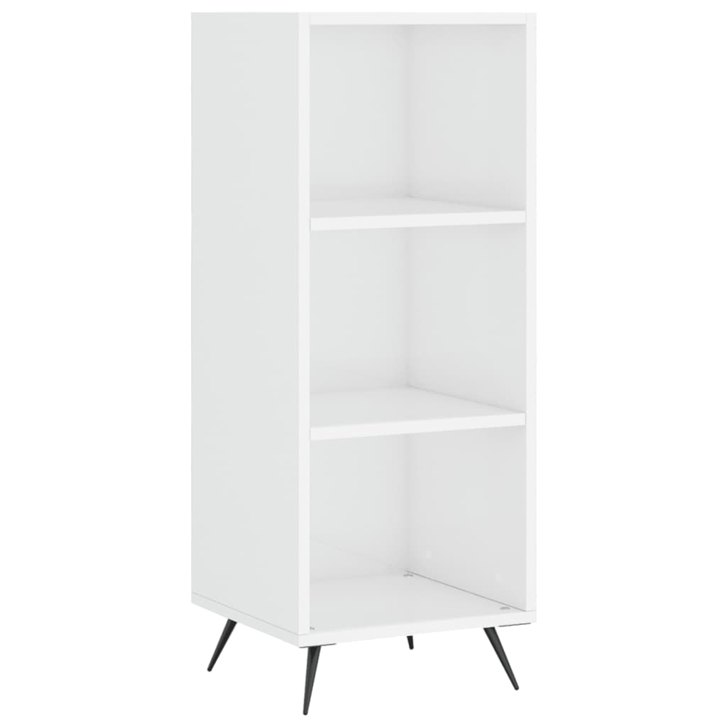 hyldeskab 34,5x32,5x90 cm konstrueret træ hvid højglans