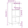 hyldeskab 34,5x32,5x90 cm konstrueret træ hvid højglans
