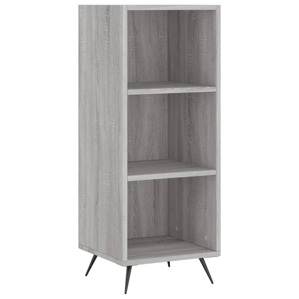 hyldeskab 34,5x32,5x90 cm konstrueret træ grå sonoma-eg