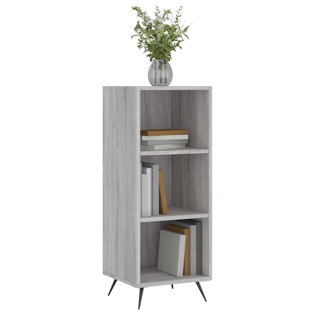 hyldeskab 34,5x32,5x90 cm konstrueret træ grå sonoma-eg