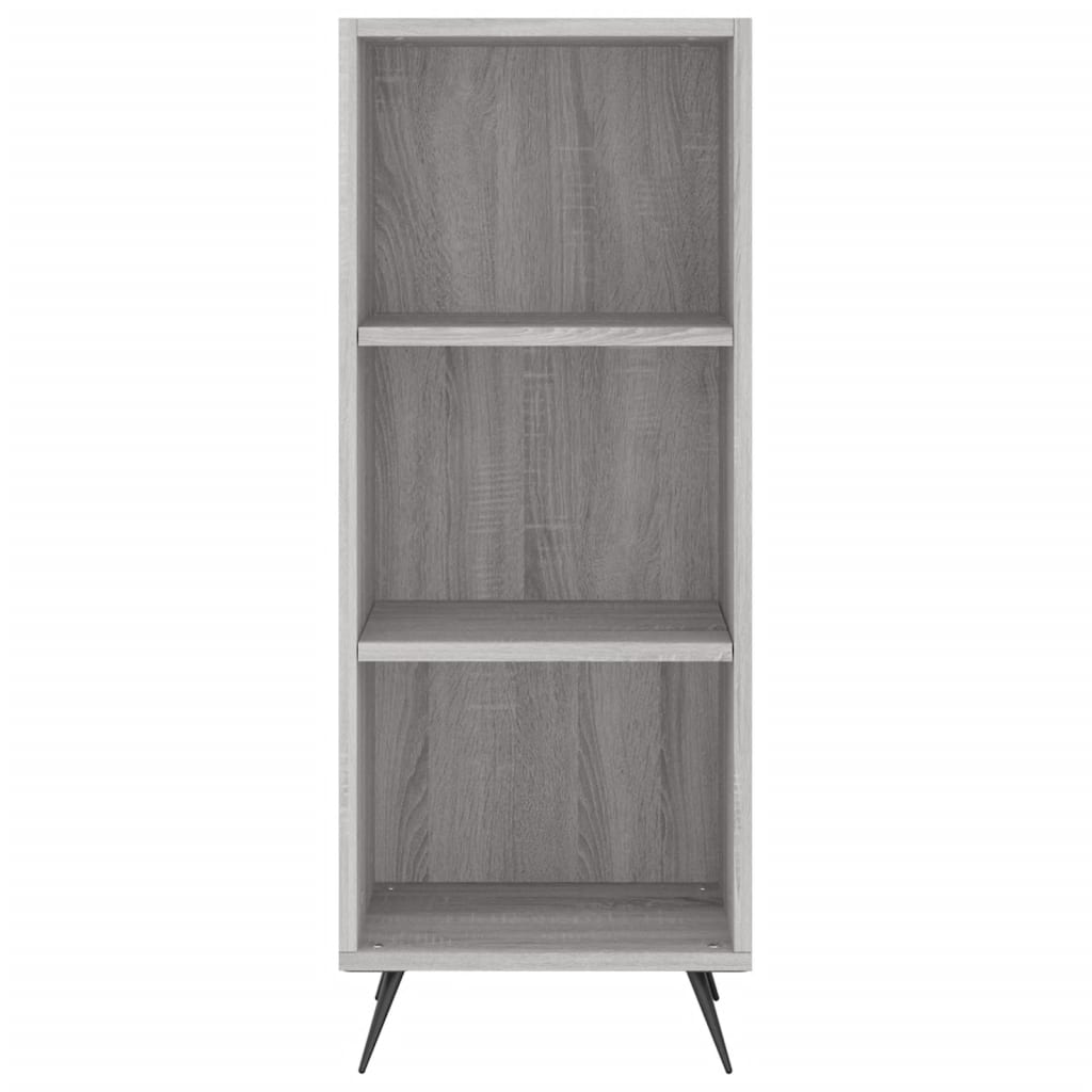 hyldeskab 34,5x32,5x90 cm konstrueret træ grå sonoma-eg