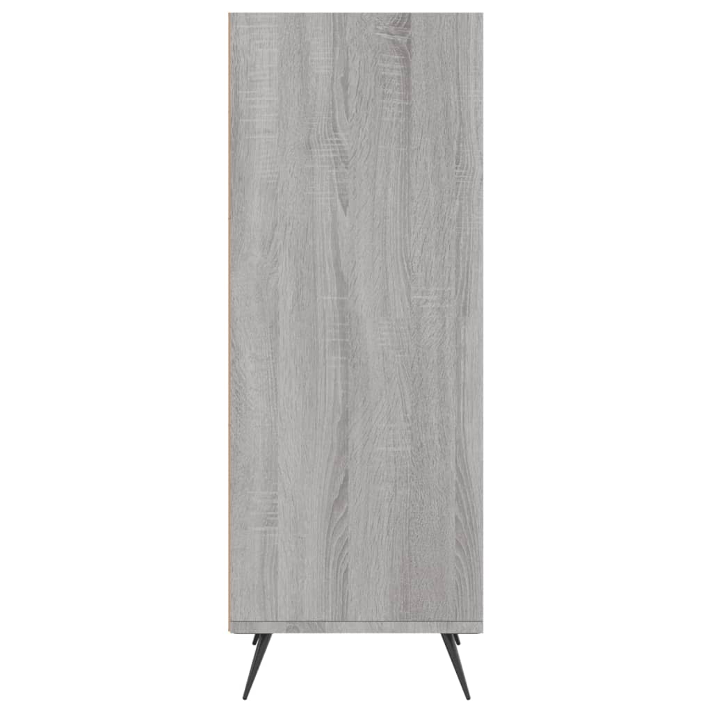 hyldeskab 34,5x32,5x90 cm konstrueret træ grå sonoma-eg