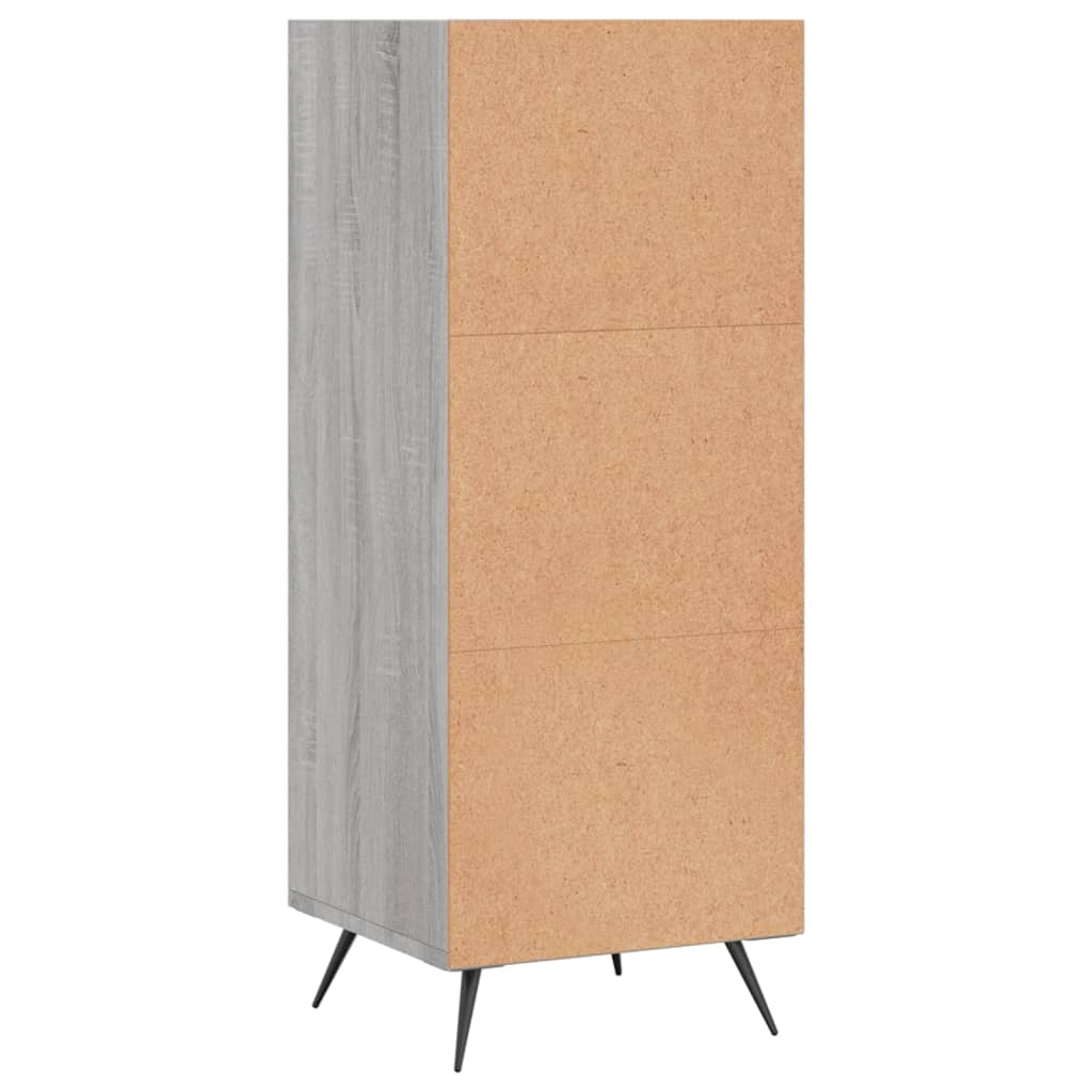 hyldeskab 34,5x32,5x90 cm konstrueret træ grå sonoma-eg