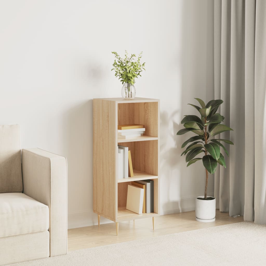 skænk 34,5x32,5x90 cm konstrueret træ sonoma-eg