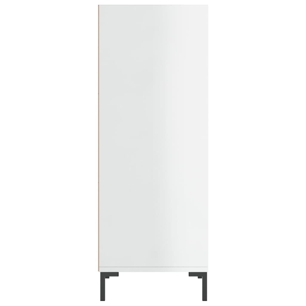 skænk 34,5x32,5x90 cm konstrueret træ hvid højglans