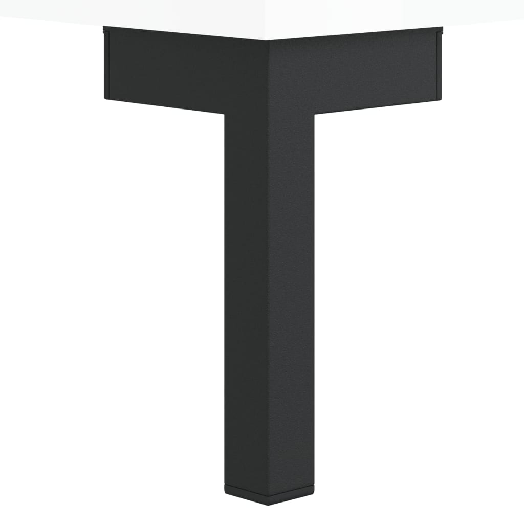 skænk 34,5x32,5x90 cm konstrueret træ hvid højglans