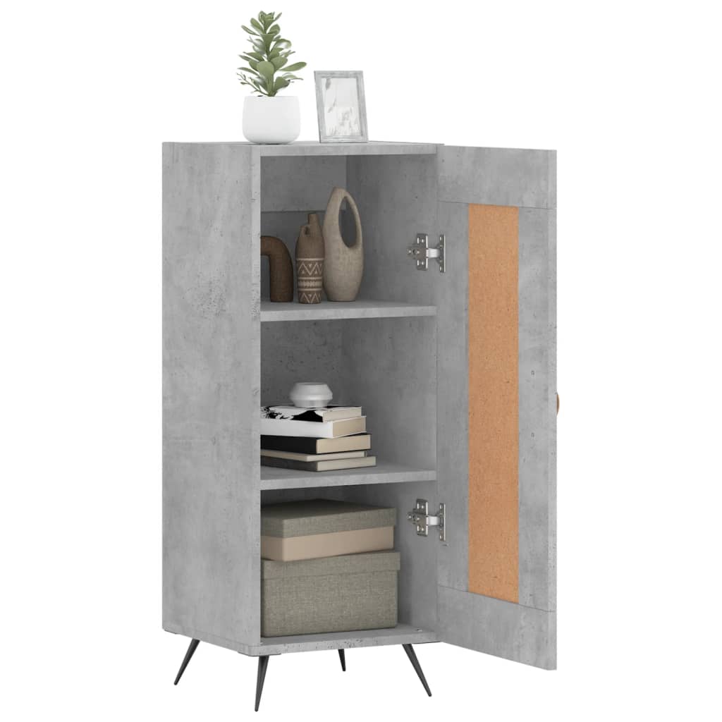 skænk 34,5x34x90 cm konstrueret træ betongrå