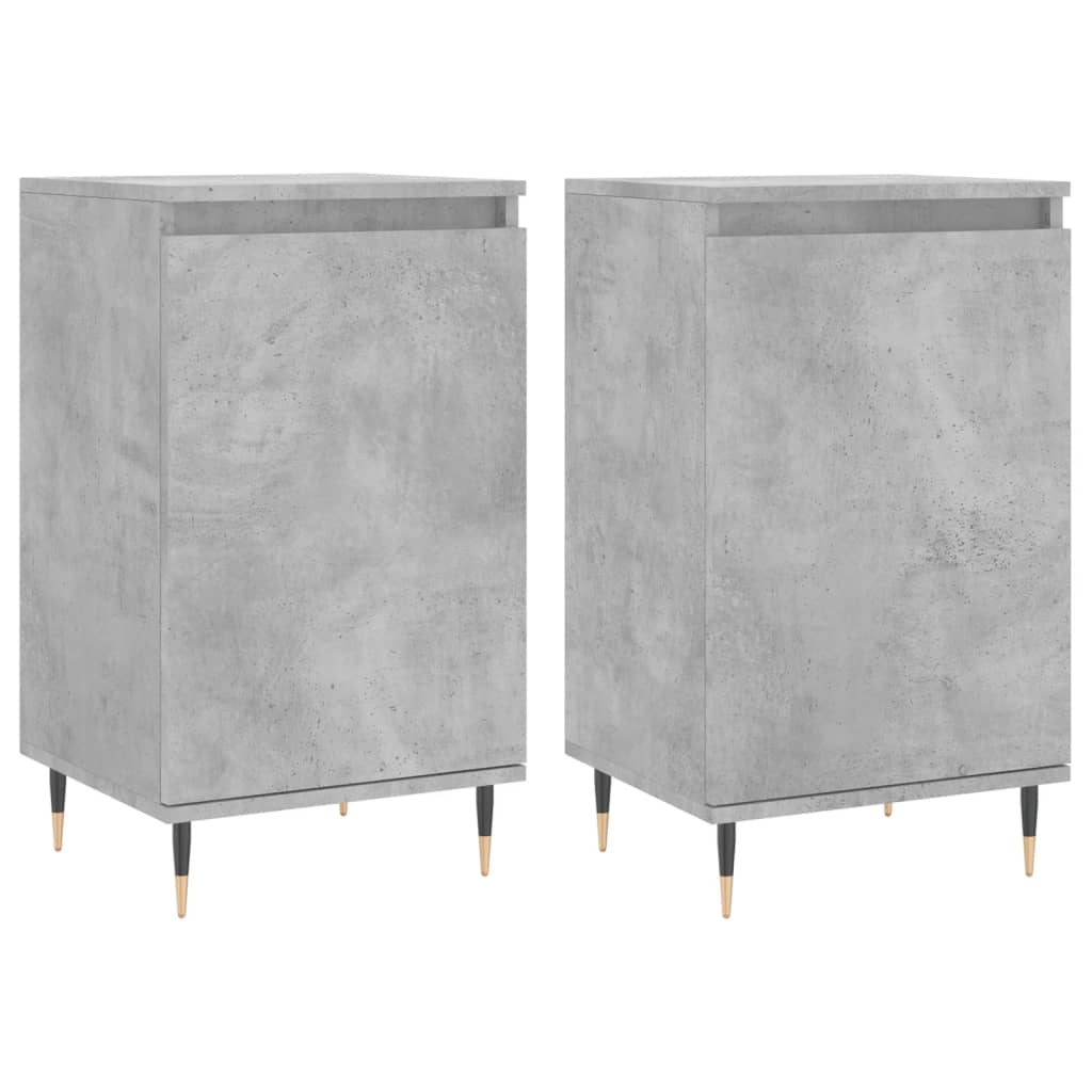 skænke 2 stk. 40x35x70 cm konstrueret træ betongrå