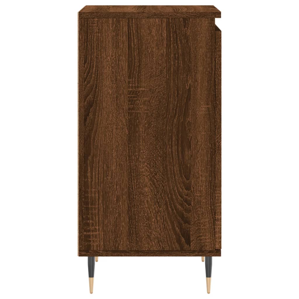 skænke 2 stk. 40x35x70 cm konstrueret træ brun egetræsfarve