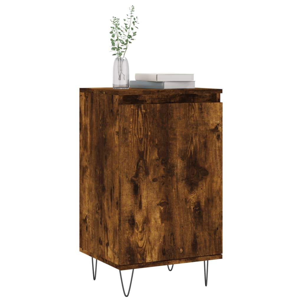 skænke 2 stk. 40x35x70 cm konstrueret træ røget egetræsfarve