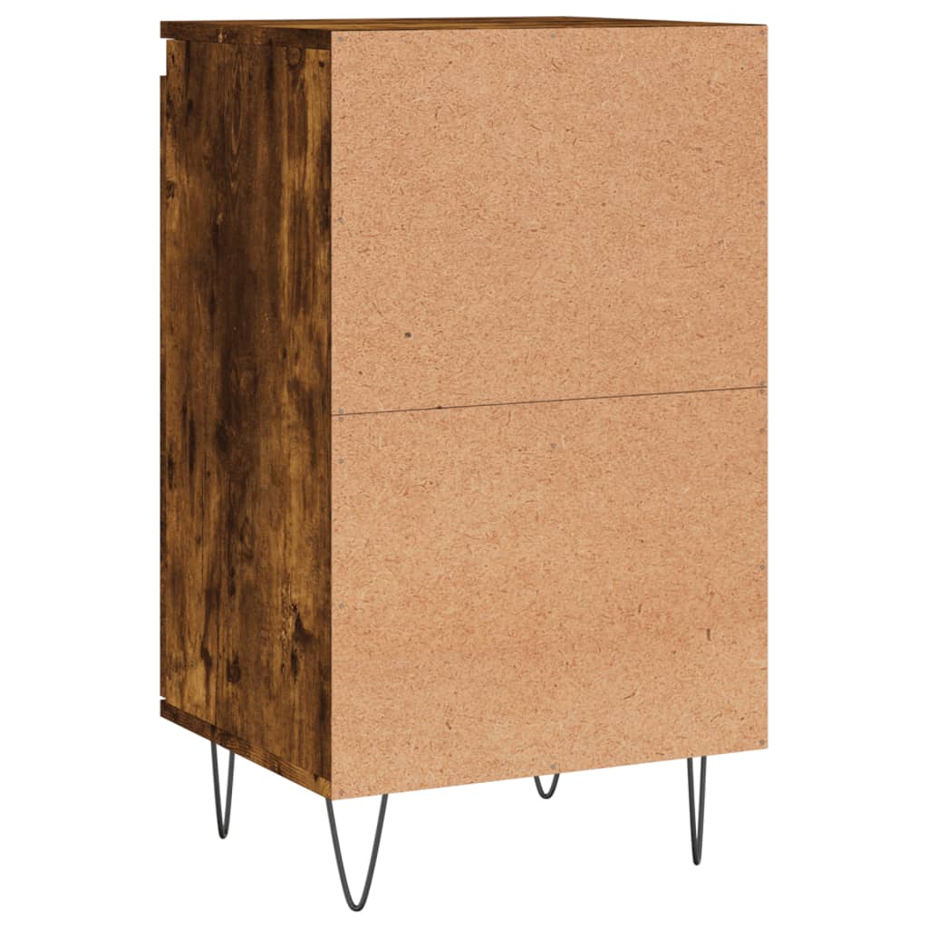 skænke 2 stk. 40x35x70 cm konstrueret træ røget egetræsfarve