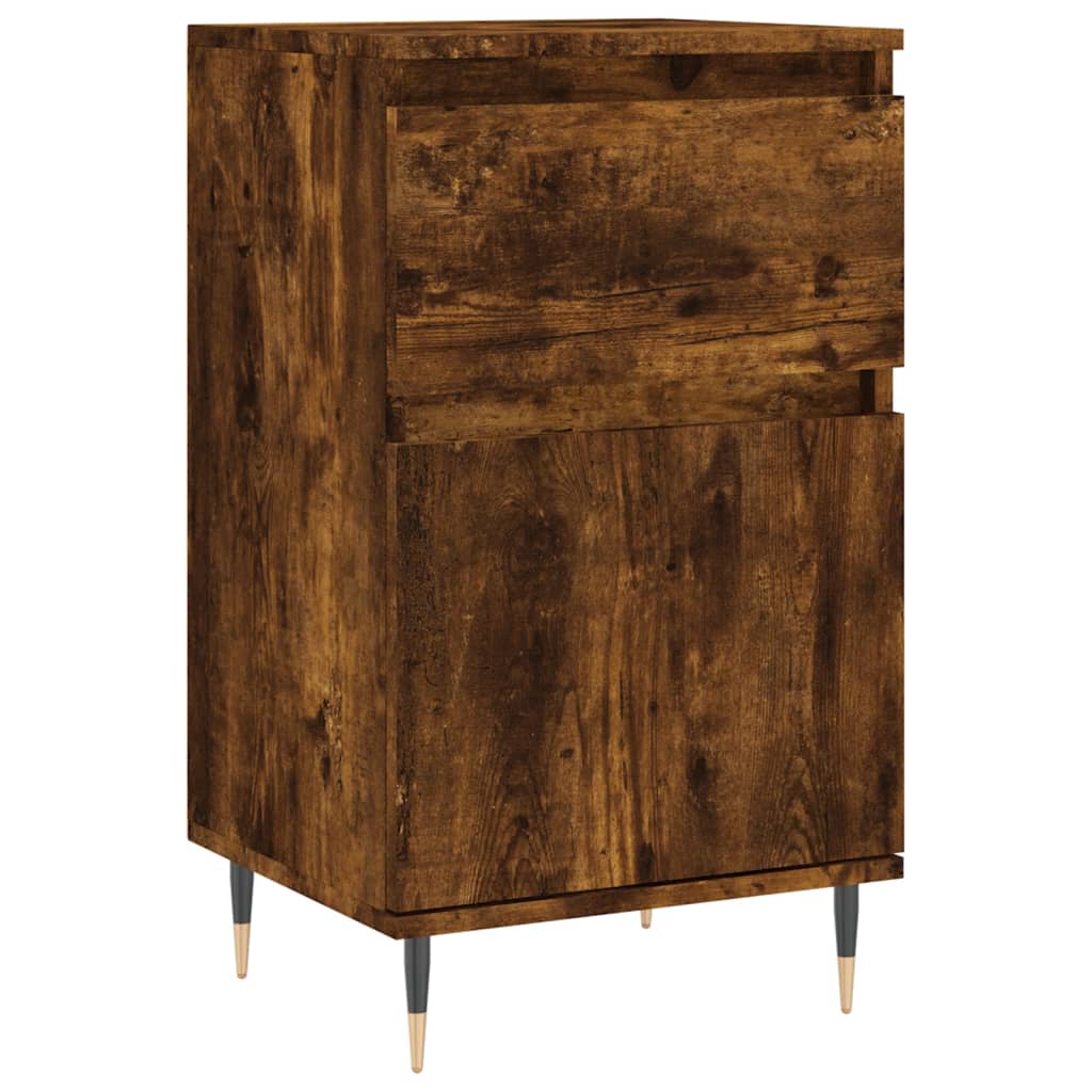 skænke 2 stk. 40x35x70 cm konstrueret træ røget egetræsfarve
