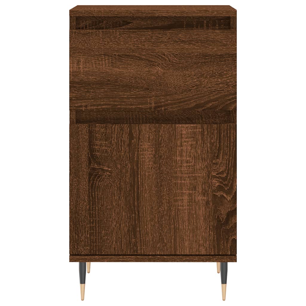 skænke 2 stk. 40x35x70 cm konstrueret træ brun egetræsfarve
