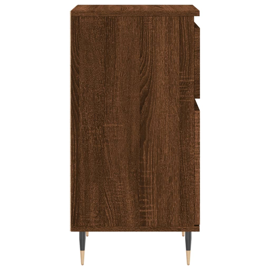 skænke 2 stk. 40x35x70 cm konstrueret træ brun egetræsfarve