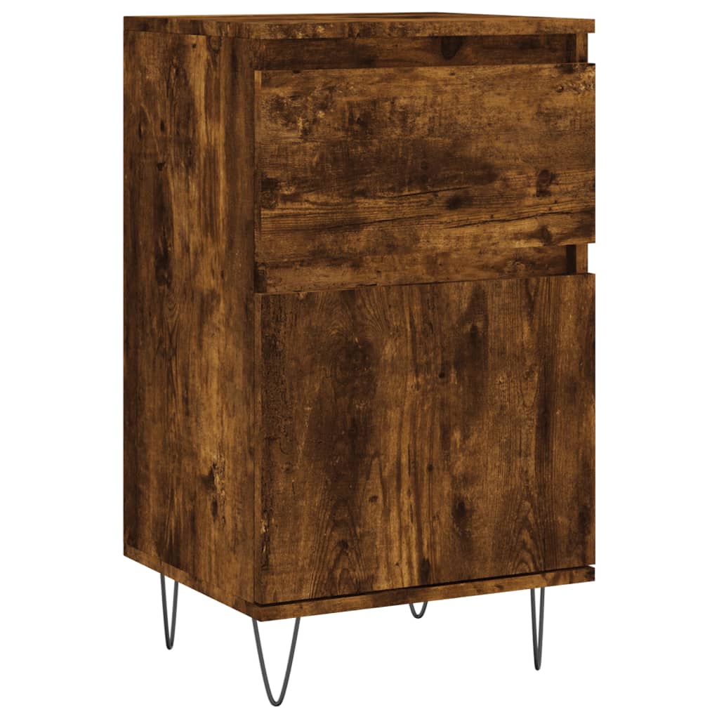 skænke 2 stk. 40x35x70 cm konstrueret træ røget egetræsfarve