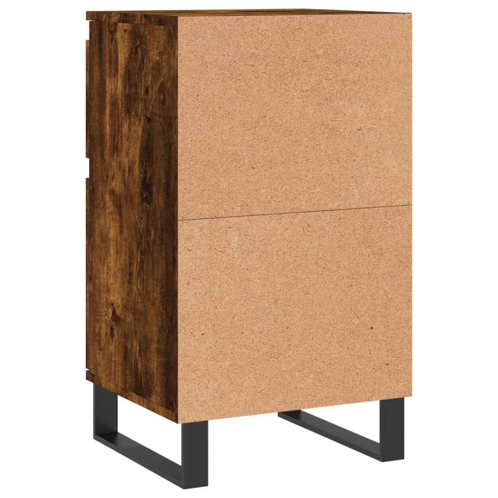 skænke 2 stk. 40x35x70 cm konstrueret træ røget egetræsfarve