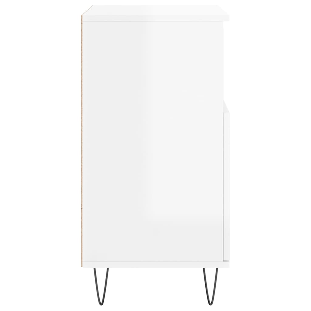 skænk 60x35x70 cm konstrueret træ hvid højglans