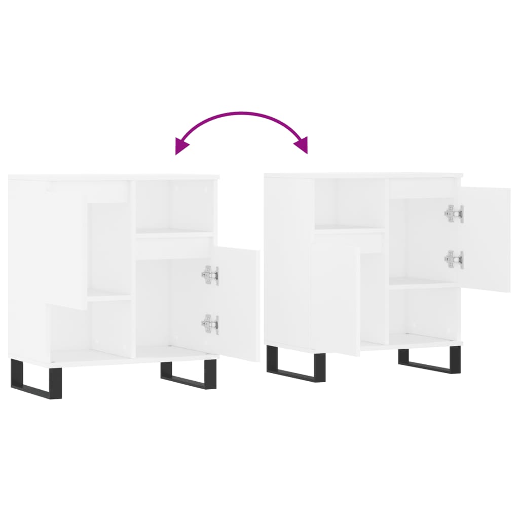 skænk 60x35x70 cm konstrueret træ hvid