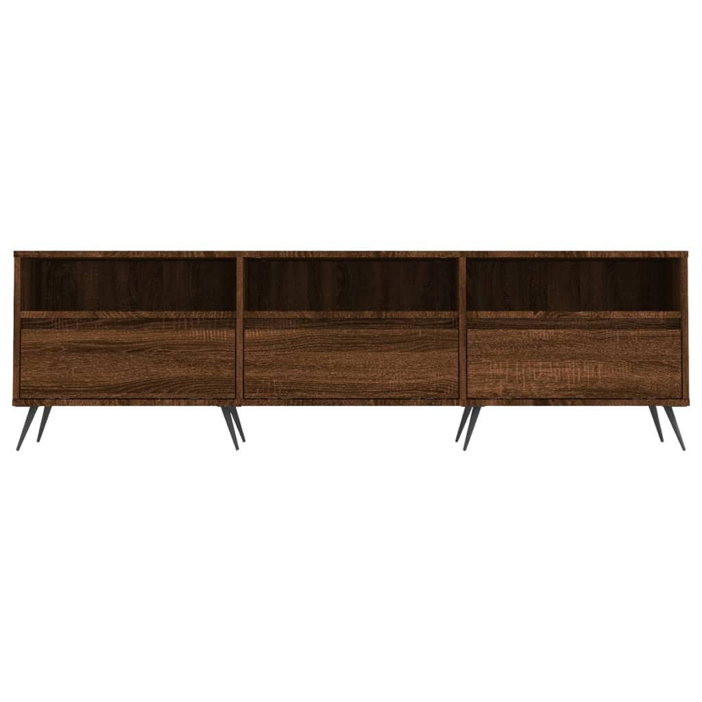 tv-bord 150x30x44,5 cm konstrueret træ brun egetræsfarve