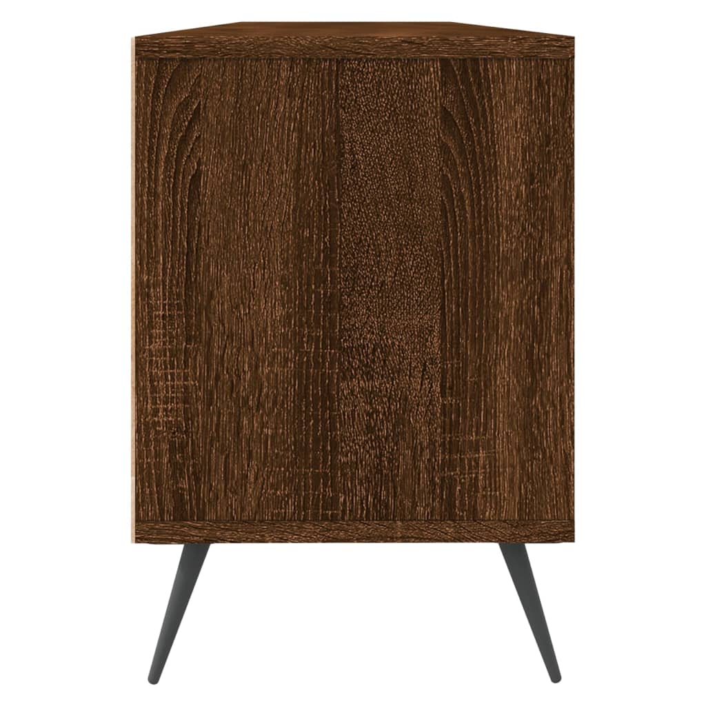 tv-bord 150x30x44,5 cm konstrueret træ brun egetræsfarve