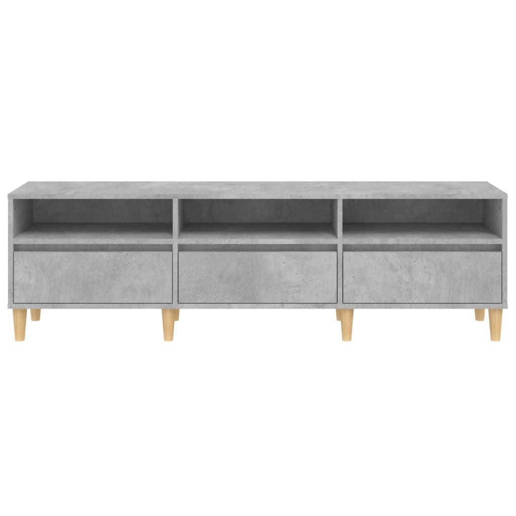 tv-bord 150x30x44,5 cm konstrueret træ betongrå