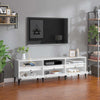 tv-bord 150x30x44,5 cm konstrueret træ hvid højglans