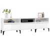 tv-bord 150x30x44,5 cm konstrueret træ hvid højglans